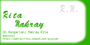 rita makray business card